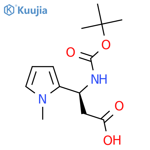 (3S)-3-{(tert-butoxy)carbonylamino}-3-(1-methyl-1H-pyrrol-2-yl)propanoic acid structure