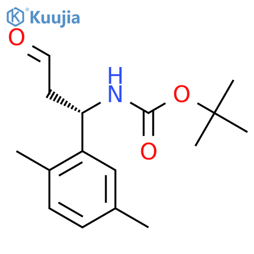 tert-butyl N-(1S)-1-(2,5-dimethylphenyl)-3-oxopropylcarbamate structure