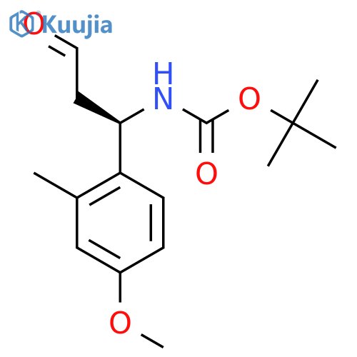 tert-butyl N-(1R)-1-(4-methoxy-2-methylphenyl)-3-oxopropylcarbamate structure