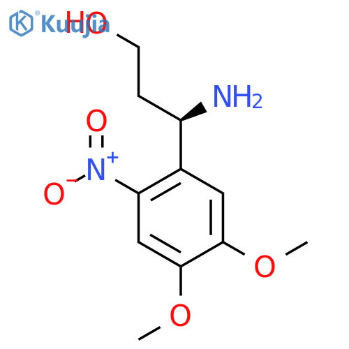 (3R)-3-amino-3-(4,5-dimethoxy-2-nitrophenyl)propan-1-ol structure