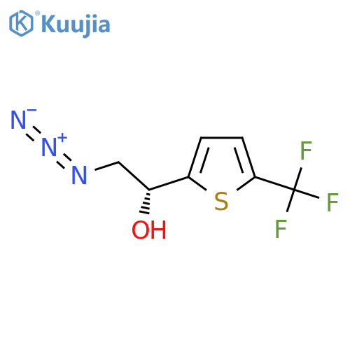 (1R)-2-azido-1-5-(trifluoromethyl)thiophen-2-ylethan-1-ol structure