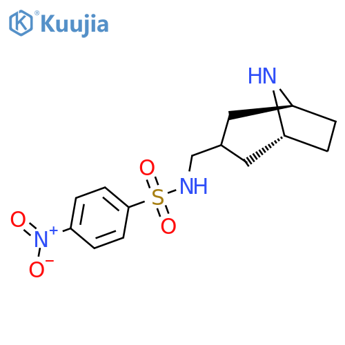 N-{[(1R,3S,5S)-8-azabicyclo[3.2.1]octan-3-yl]methyl}-4-nitrobenzene-1-sulfonamide structure
