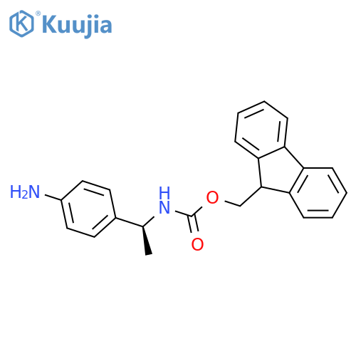 (9H-fluoren-9-yl)methyl N-(1S)-1-(4-aminophenyl)ethylcarbamate structure