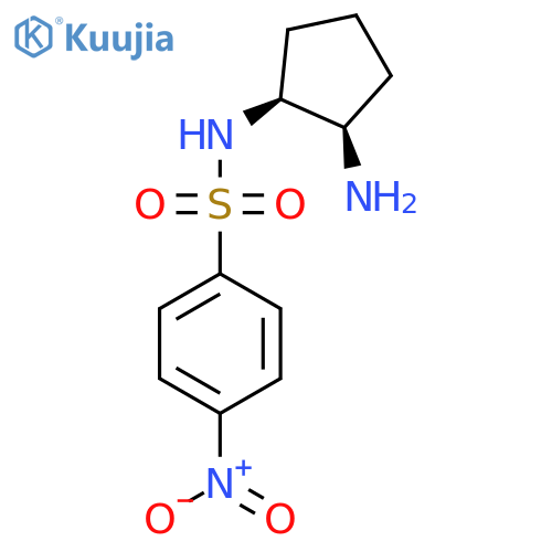 N-(1S,2R)-2-aminocyclopentyl-4-nitrobenzene-1-sulfonamide structure