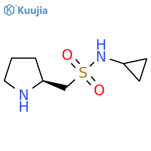 N-cyclopropyl-1-(2S)-pyrrolidin-2-ylmethanesulfonamide structure