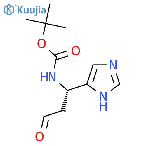 tert-butyl N-(1S)-1-(1H-imidazol-5-yl)-3-oxopropylcarbamate structure