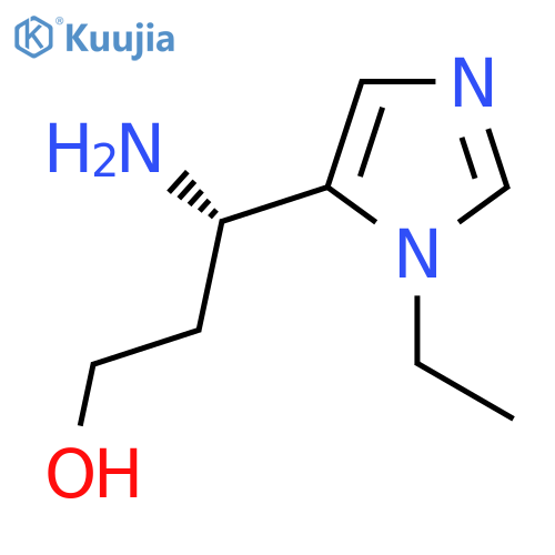 (3S)-3-amino-3-(1-ethyl-1H-imidazol-5-yl)propan-1-ol structure