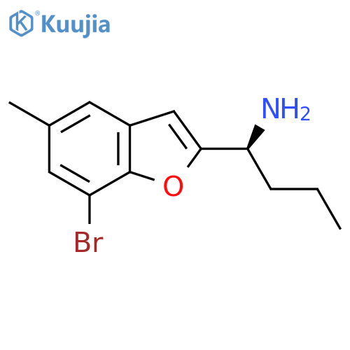 (1S)-1-(7-bromo-5-methyl-1-benzofuran-2-yl)butan-1-amine structure