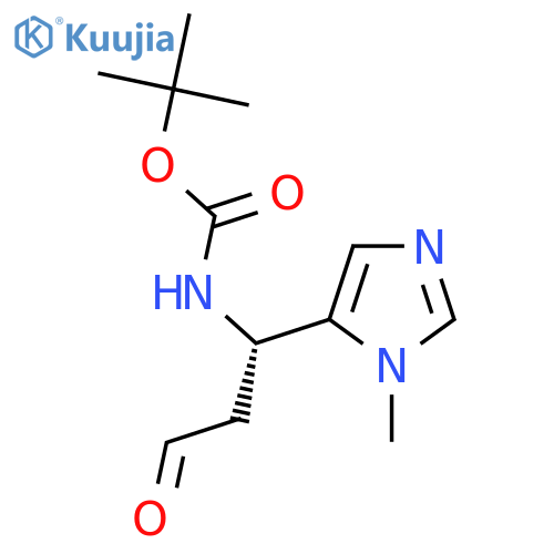 tert-butyl N-(1S)-1-(1-methyl-1H-imidazol-5-yl)-3-oxopropylcarbamate structure
