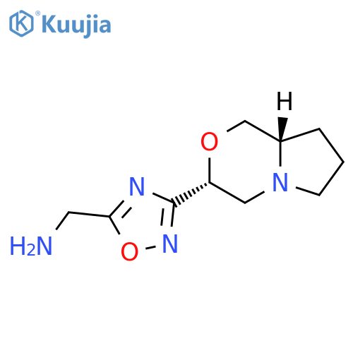1,2,4-Oxadiazole-5-methanamine, 3-[(3R,8aS)-hexahydro-1H-pyrrolo[2,1-c][1,4]oxazin-3-yl]- structure