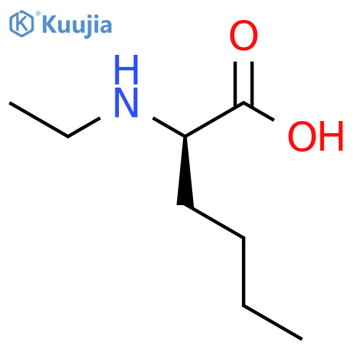 (2R)-2-(ethylamino)hexanoic acid structure