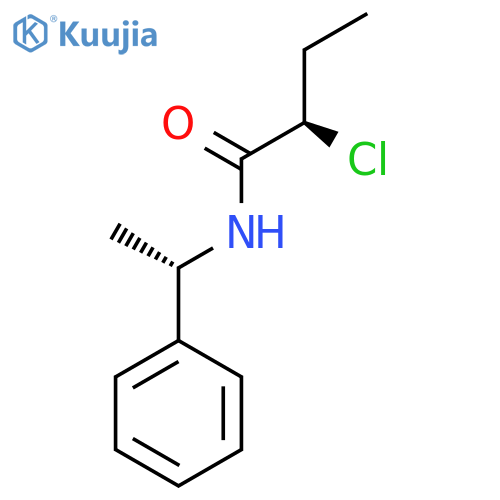 (2R)-2-chloro-N-[(1S)-1-phenylethyl]butanamide structure