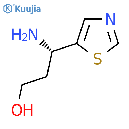 (3S)-3-amino-3-(1,3-thiazol-5-yl)propan-1-ol structure