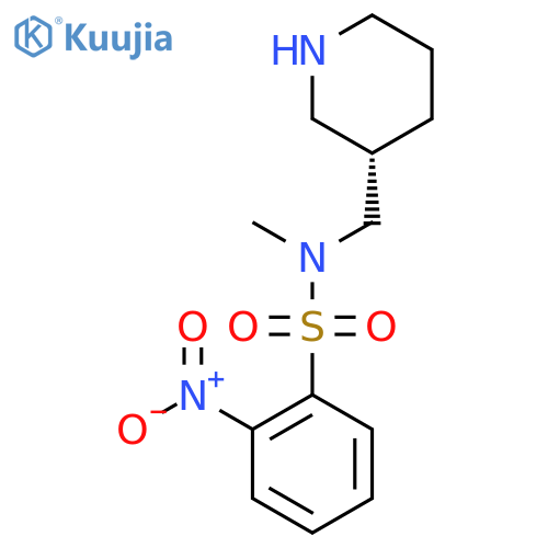 N-methyl-2-nitro-N-{[(3S)-piperidin-3-yl]methyl}benzene-1-sulfonamide structure