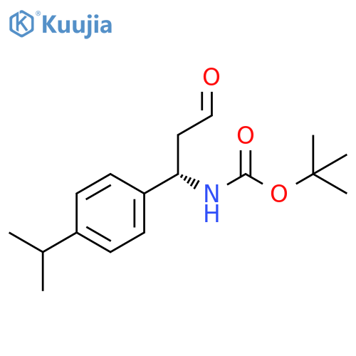 tert-butyl N-(1S)-3-oxo-1-4-(propan-2-yl)phenylpropylcarbamate structure