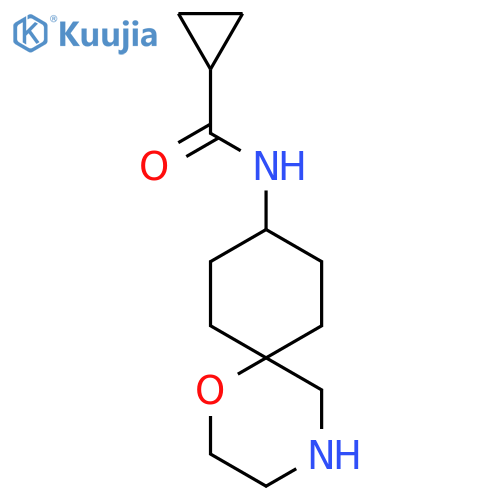 N-(6r,9r)-1-oxa-4-azaspiro5.5undecan-9-ylcyclopropanecarboxamide structure