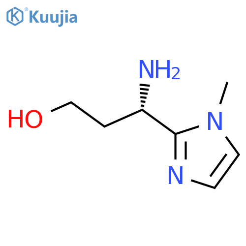 (3S)-3-amino-3-(1-methyl-1H-imidazol-2-yl)propan-1-ol structure