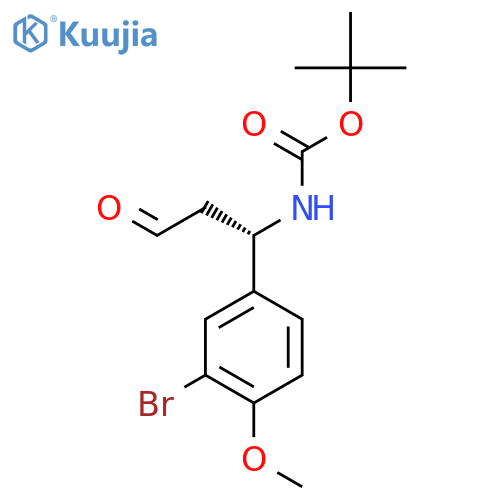 tert-butyl N-(1S)-1-(3-bromo-4-methoxyphenyl)-3-oxopropylcarbamate structure