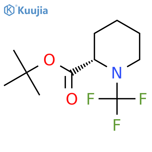 tert-butyl (2S)-1-(trifluoromethyl)piperidine-2-carboxylate structure