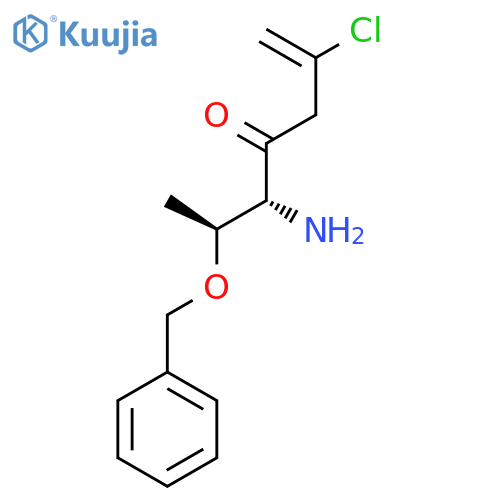 (5R,6S)-5-amino-6-(benzyloxy)-2-chlorohept-1-en-4-one structure