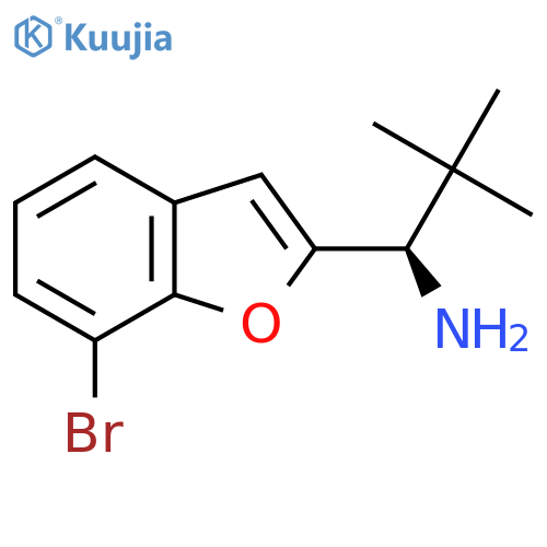 (1R)-1-(7-bromo-1-benzofuran-2-yl)-2,2-dimethylpropan-1-amine structure