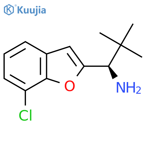 (1R)-1-(7-chloro-1-benzofuran-2-yl)-2,2-dimethylpropan-1-amine structure