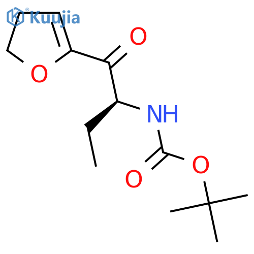 tert-butyl N-[(2S)-1-(4,5-dihydrofuran-2-yl)-1-oxobutan-2-yl]carbamate structure