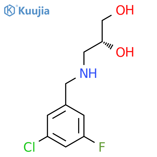 (2R)-3-{[(3-chloro-5-fluorophenyl)methyl]amino}propane-1,2-diol structure