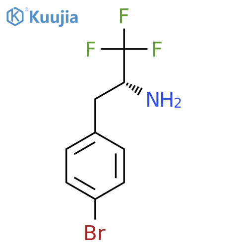 Benzeneethanamine, 4-bromo-α-(trifluoromethyl)-, (αR)- structure