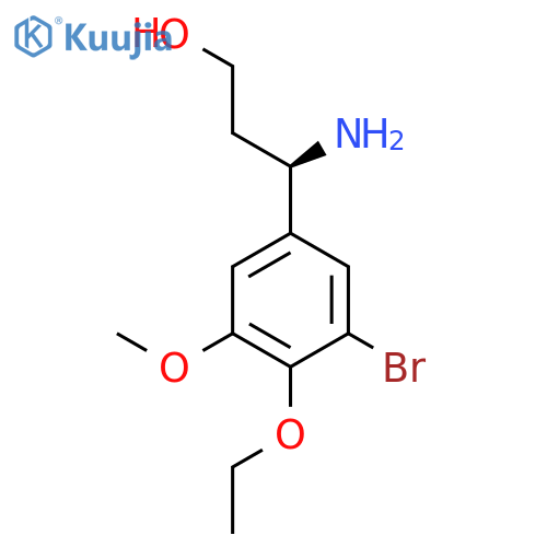 (3R)-3-amino-3-(3-bromo-4-ethoxy-5-methoxyphenyl)propan-1-ol structure