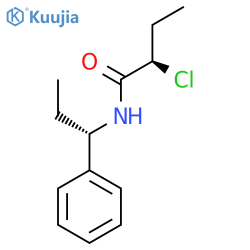 (2R)-2-chloro-N-[(1S)-1-phenylpropyl]butanamide structure