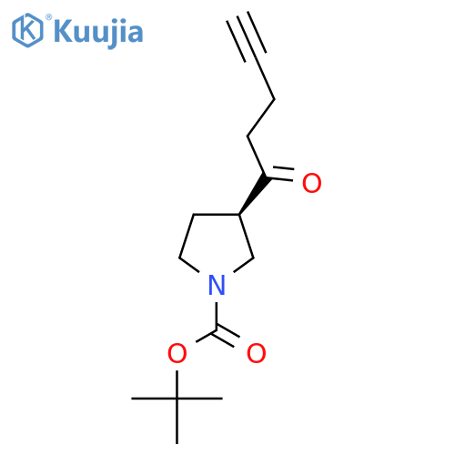 tert-butyl (3R)-3-(pent-4-ynoyl)pyrrolidine-1-carboxylate structure