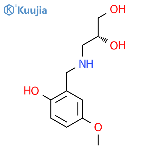 (2R)-3-{(2-hydroxy-5-methoxyphenyl)methylamino}propane-1,2-diol structure