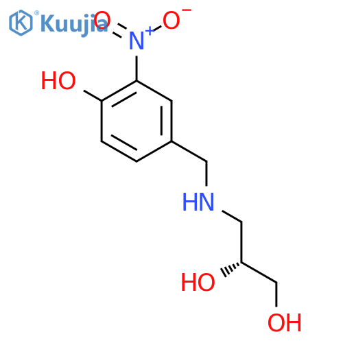 (2R)-3-{(4-hydroxy-3-nitrophenyl)methylamino}propane-1,2-diol structure