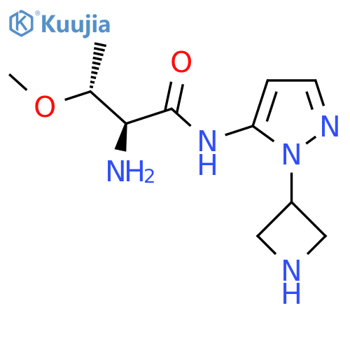 (2S,3R)-2-amino-N-1-(azetidin-3-yl)-1H-pyrazol-5-yl-3-methoxybutanamide structure