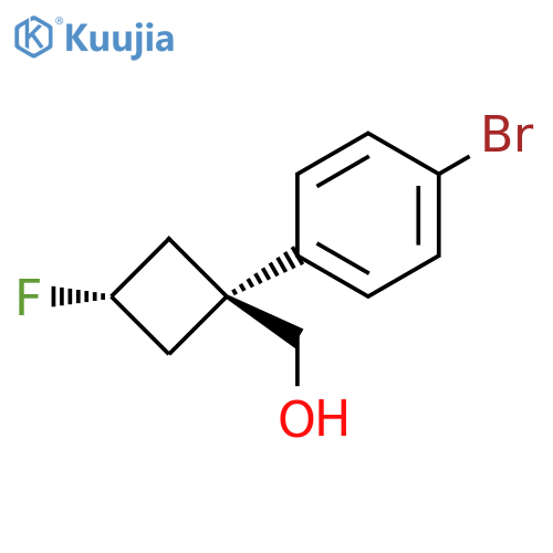 (1r,3r)-1-(4-bromophenyl)-3-fluorocyclobutylmethanol structure