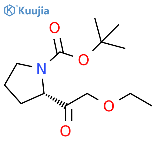 1-Pyrrolidinecarboxylic acid, 2-(2-ethoxyacetyl)-, 1,1-dimethylethyl ester, (2S)- structure