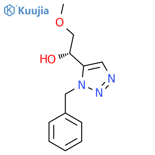 (1S)-1-(1-benzyl-1H-1,2,3-triazol-5-yl)-2-methoxyethan-1-ol structure