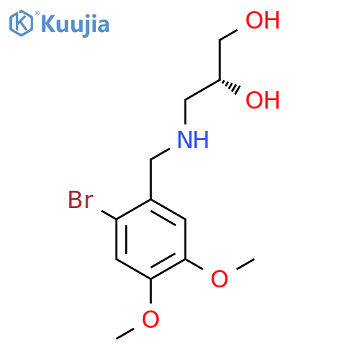 (2R)-3-{(2-bromo-4,5-dimethoxyphenyl)methylamino}propane-1,2-diol structure