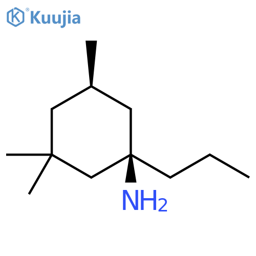 Cyclohexanamine, 3,3,5-trimethyl-1-propyl-, (1R,5R)- structure