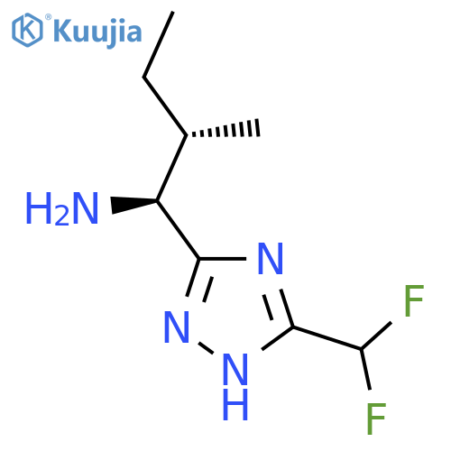 (1S,2S)-1-[5-(difluoromethyl)-1H-1,2,4-triazol-3-yl]-2-methylbutan-1-amine structure