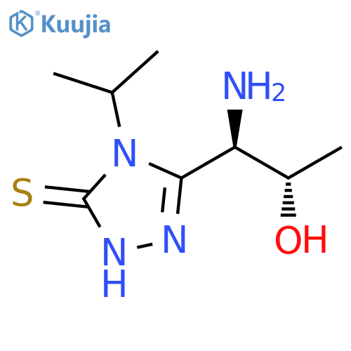 3H-1,2,4-Triazole-3-thione, 5-[(1R,2S)-1-amino-2-hydroxypropyl]-2,4-dihydro-4-(1-methylethyl)- structure