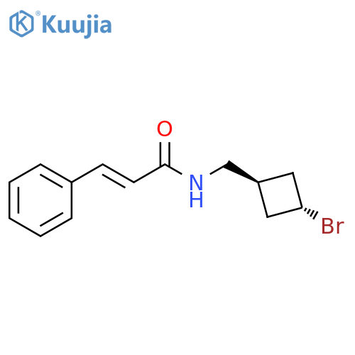 2-Propenamide, N-[(trans-3-bromocyclobutyl)methyl]-3-phenyl-, (2E)- structure