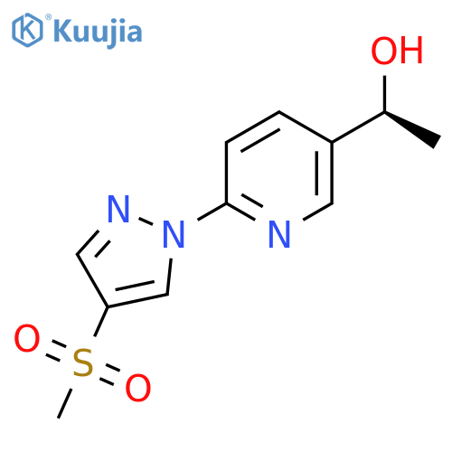 (1S)-1-6-(4-methanesulfonyl-1H-pyrazol-1-yl)pyridin-3-ylethan-1-ol structure