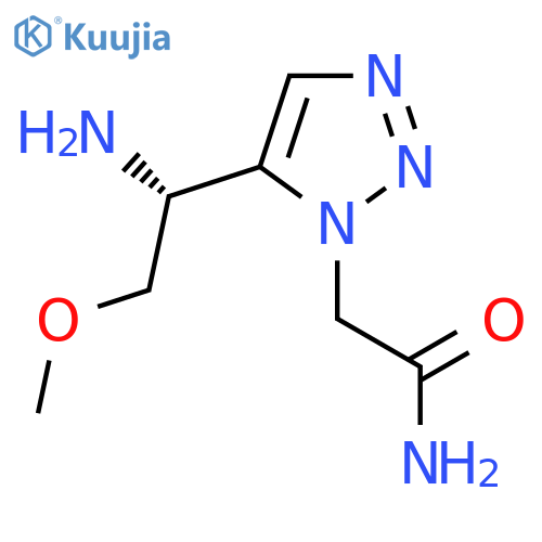 2-{5-[(1R)-1-amino-2-methoxyethyl]-1H-1,2,3-triazol-1-yl}acetamide structure