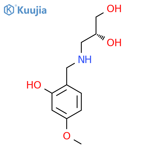 (2R)-3-{(2-hydroxy-4-methoxyphenyl)methylamino}propane-1,2-diol structure