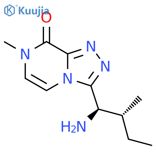 1,2,4-Triazolo[4,3-a]pyrazin-8(7H)-one, 3-[(1R,2R)-1-amino-2-methylbutyl]-7-methyl- structure