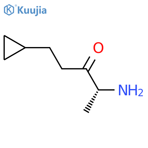 (4R)-4-amino-1-cyclopropylpentan-3-one structure