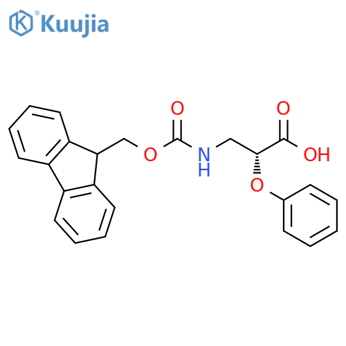 Propanoic acid, 3-[[(9H-fluoren-9-ylmethoxy)carbonyl]amino]-2-phenoxy-, (2R)- structure