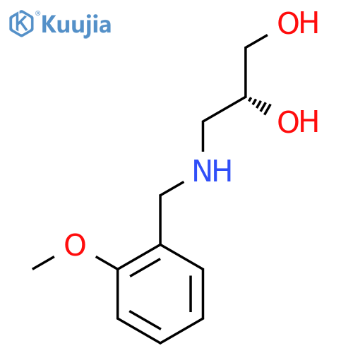 (2R)-3-{(2-methoxyphenyl)methylamino}propane-1,2-diol structure